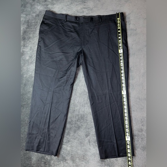 Pronto Uomo Size 48W Black&White Pinstripe Corporate Office Wedding Dress Pants - Picture 2 of 11